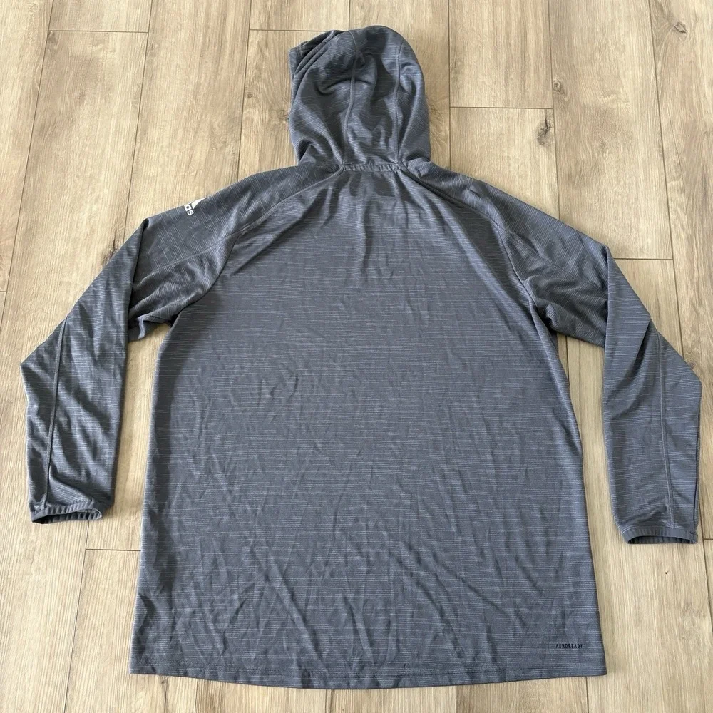 Adidas Aeroready Lightweight Pullover Hoodie Mens 2XLT Heather Gray